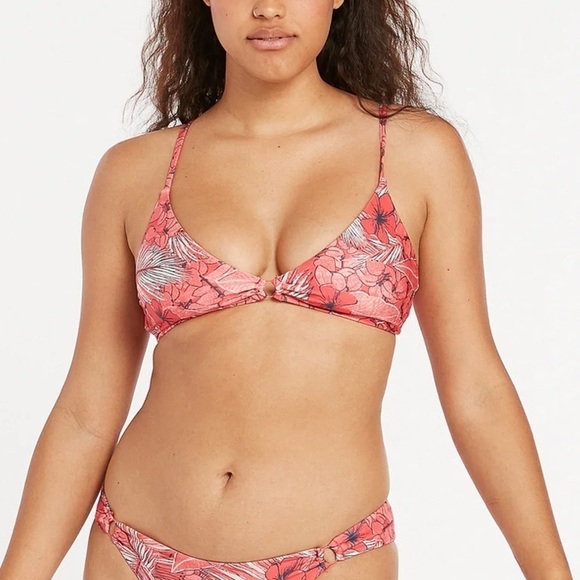 NWT Volcom Sea U Soon V-Neck Floral Bikini Too - Picture 2 of 6